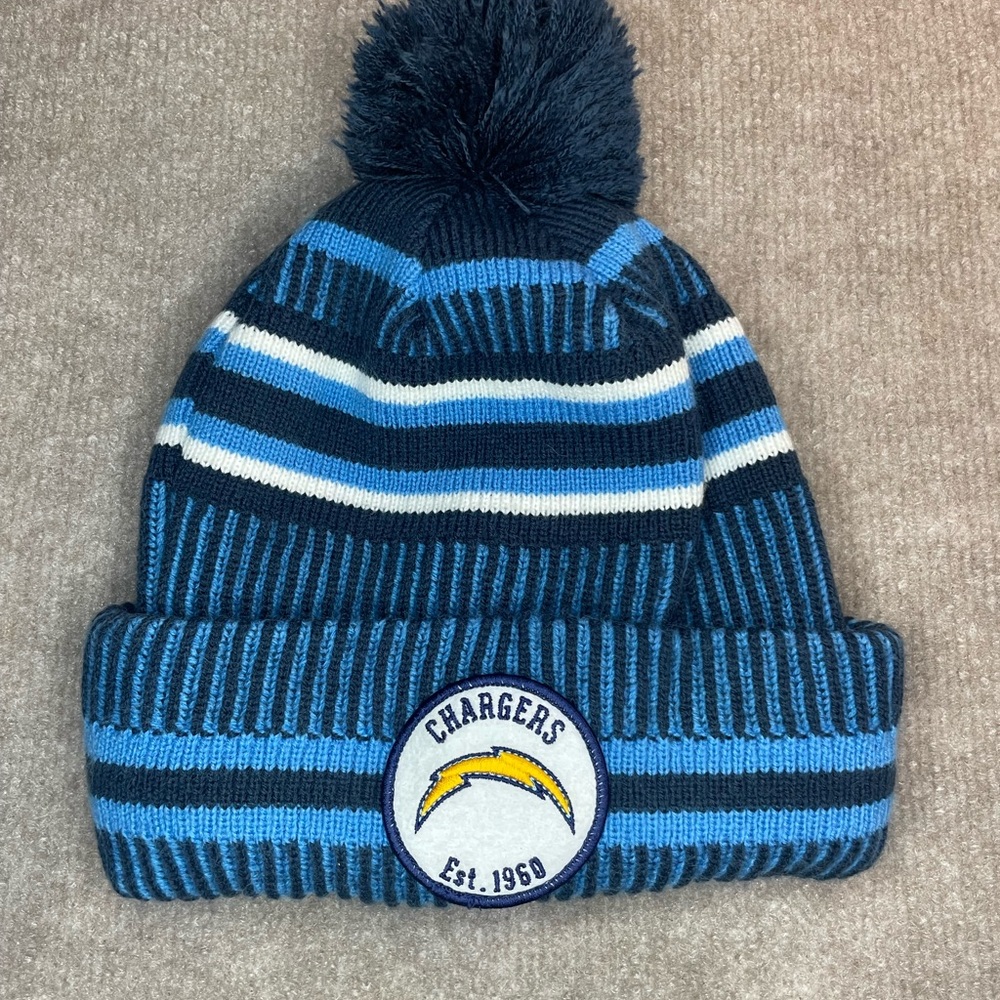 Chargers Striped Knit Beanie